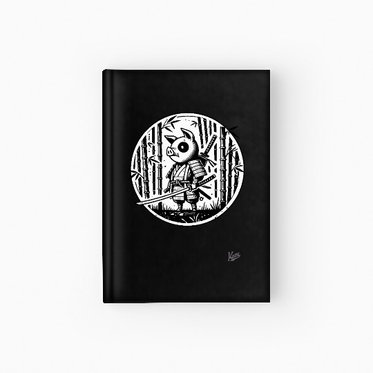Pig Samurai in Bamboo Forest Hardcover Journal