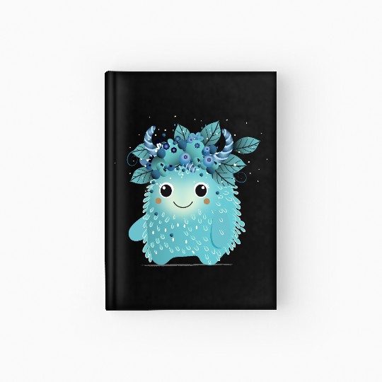 Cute Blueberry Monster - Fruity and Playful Hardcover Journal