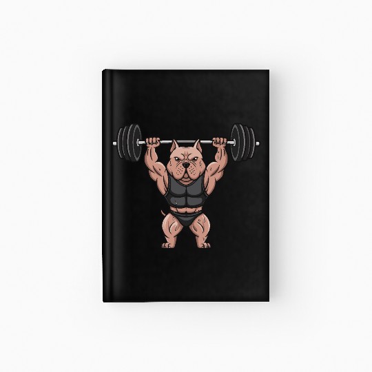 Funny Gym Dog Bodybuilder Training Fitness Gift Hardcover Journal