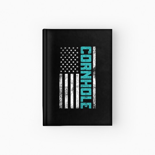Cornhole Usa Flag Hardcover Journal
