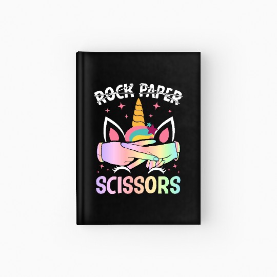 Funny Lesbian Pride LGBTQ Rock Paper Scissors Hardcover Journal