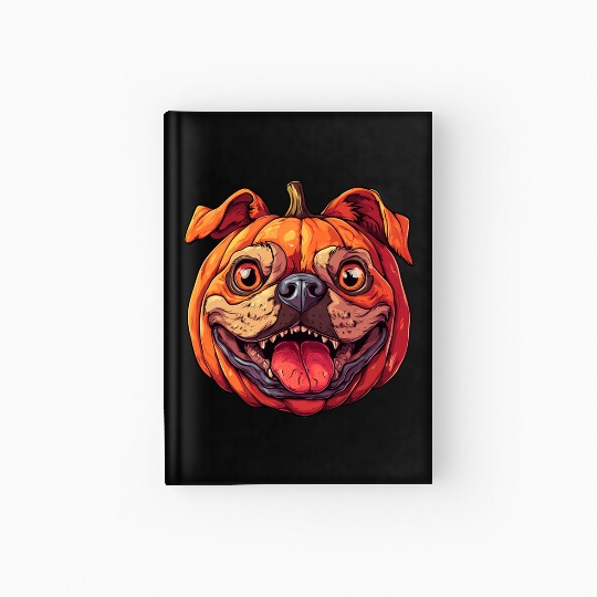 Pumpkin Dog Halloween Dog Pumpkin Hardcover Journal