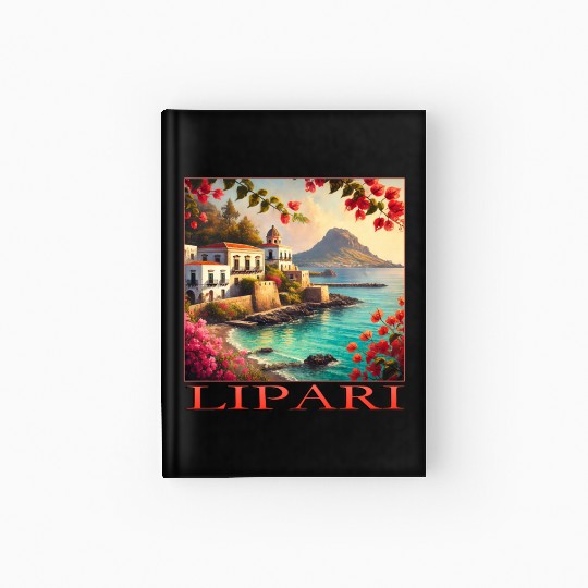 Lipari Volcano Mediterranean Terracotta Vacation Hardcover Journal