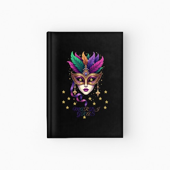 Madri Gras , mardi gras new orleans Hardcover Journal
