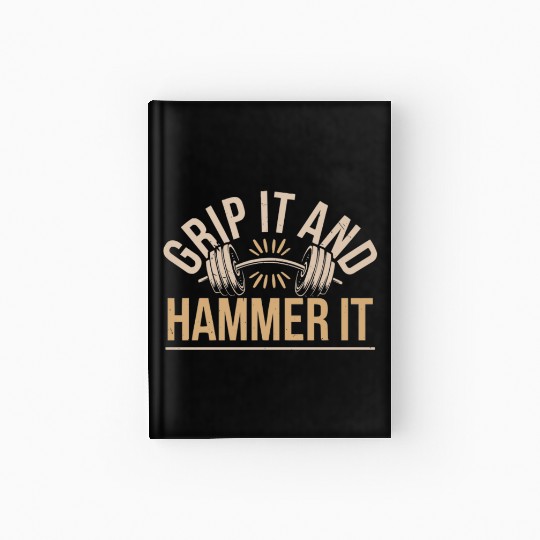 Hammer Curls Bodybuilding Fitness Workout Gym Hardcover Journal