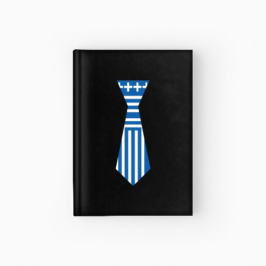 Neck Tie Greece Flag Greek Flag Hardcover Journal