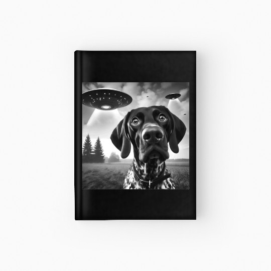 German Shorthaired Pointer Funny Sci-fi Graphic Se Hardcover Journal