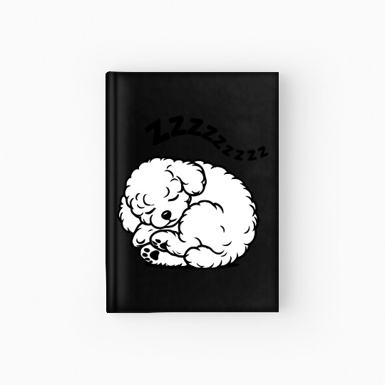 Sleepy Puppy Zzzz - Adorable Bichon Frise Hardcover Journal