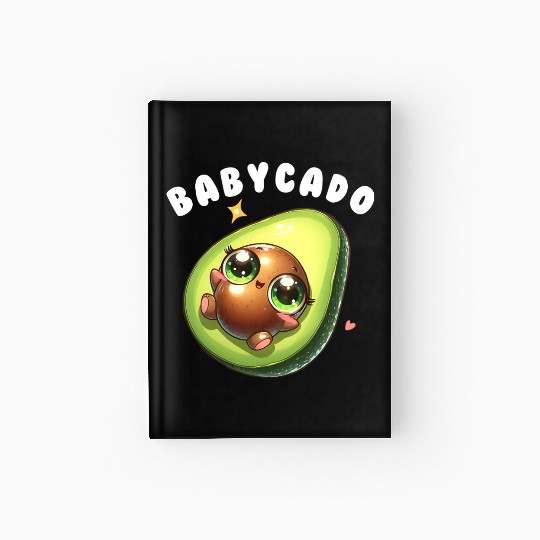 Baby Avocado cute Kawaii babyparty Gift Pregnancy Hardcover Journal