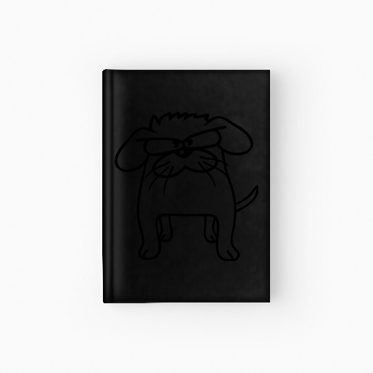 Dog Looks Angry Serious Aggressive Evil Bad Boy Hardcover Journal