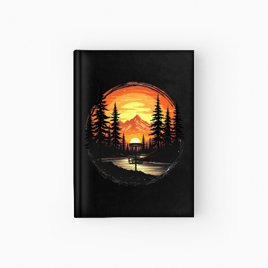 Disc Golf Mountain Sunset Hardcover Journal