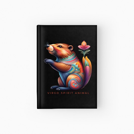 Virgo Spirit Animal Beaver Alebrije Female Hardcover Journal