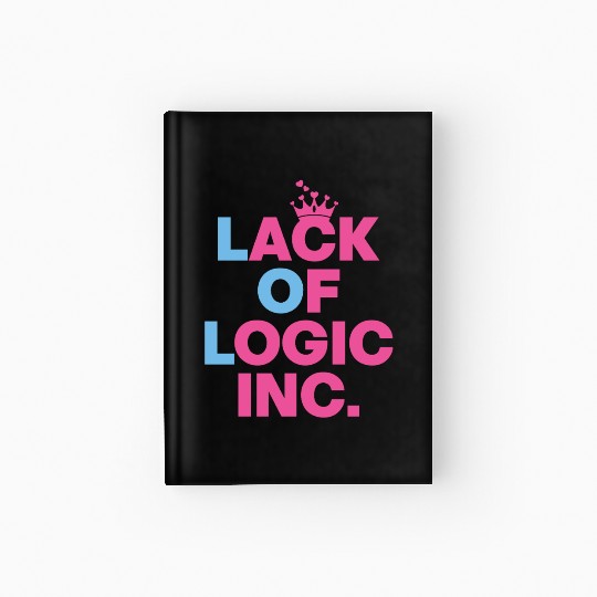 Lack of Logic Inc LOL girlish typography design Hardcover Journal