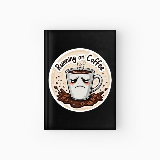 Running on Coffee & Sarcasm – Caffeine Lover Hardcover Journal