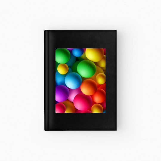 Vibrant Multi Colored Spheres Hardcover Journal