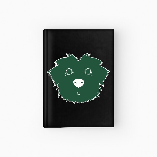 Green Puppy dog Hardcover Journal