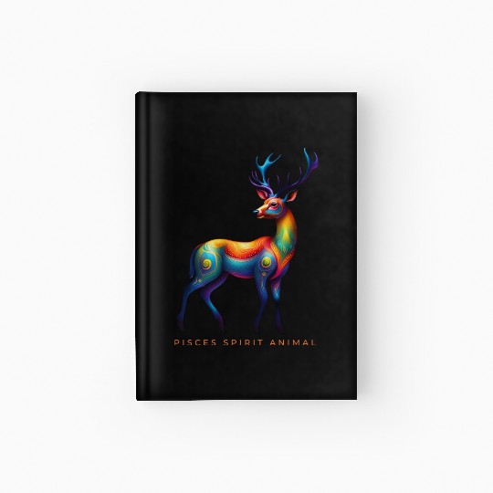 Pisces Spirit Animal Deer Alebrije Hardcover Journal