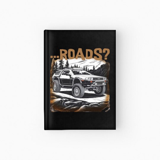 Off-road Delorean Hardcover Journal