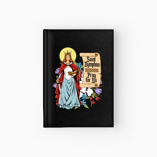 St. Dymphna Purity Lily Patron Saint Mental Health Hardcover Journal