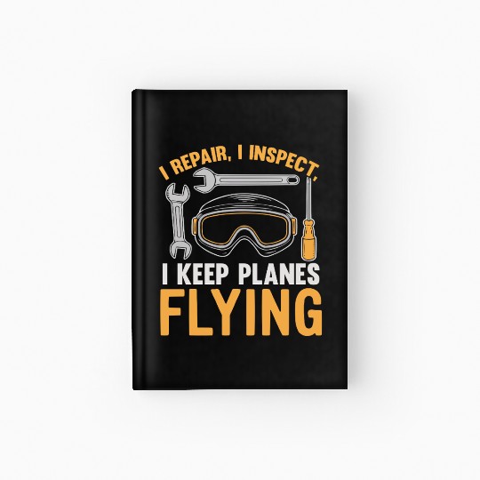 Aircraft Technician Avionics Maintenance Airport Hardcover Journal