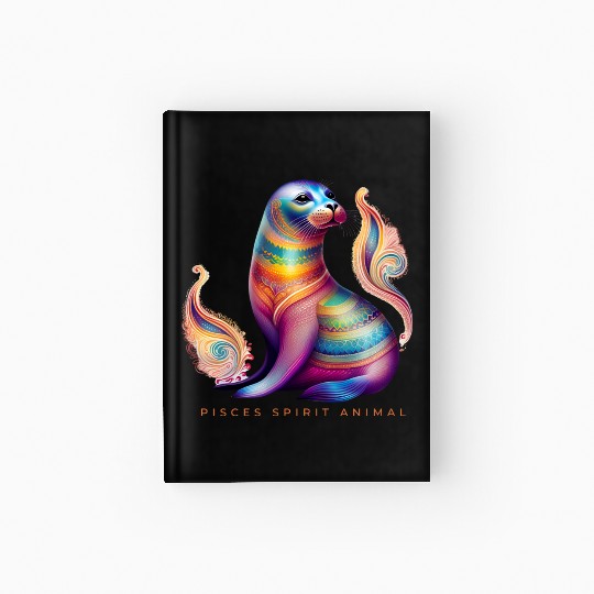 Pisces Spirit Animal Seal Alebrije Female Hardcover Journal