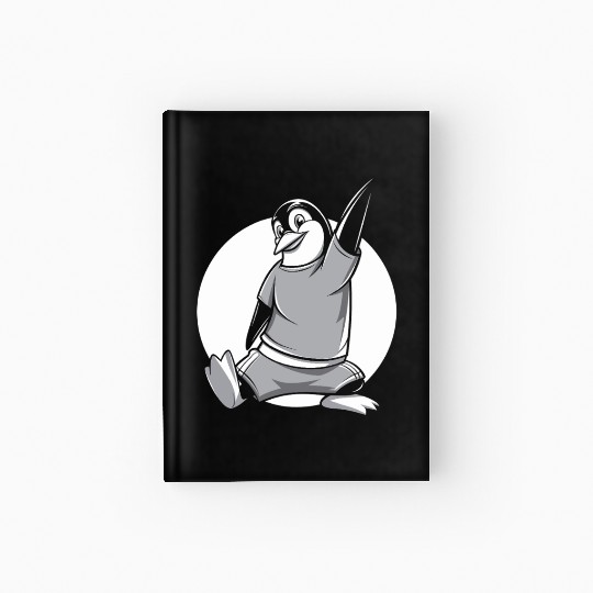 Fitness Penguin Stretch Workout Fun Hardcover Journal