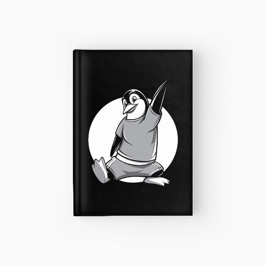 Fitness Penguin Stretch Workout Fun Hardcover Journal