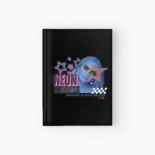 Neon Goddess Y2K Hardcover Journal Design