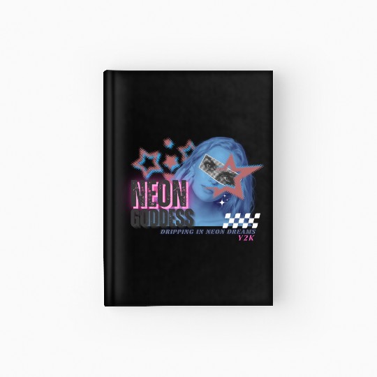 Neon Goddess Y2K Hardcover Journal Design