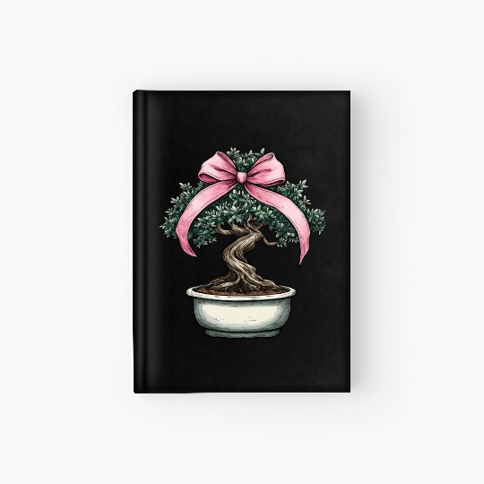 Coquette Bow Bonsai Japanese Zen Mothers Day Hardcover Journal