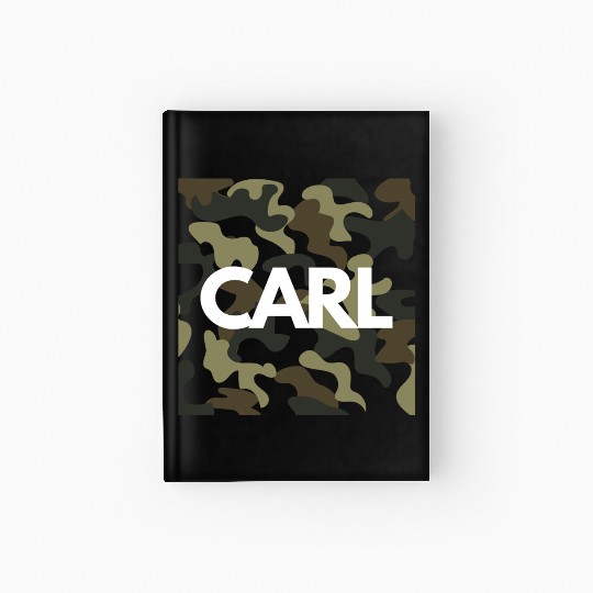 Carl Name Hardcover Journal for Men Good Quality Camouflage