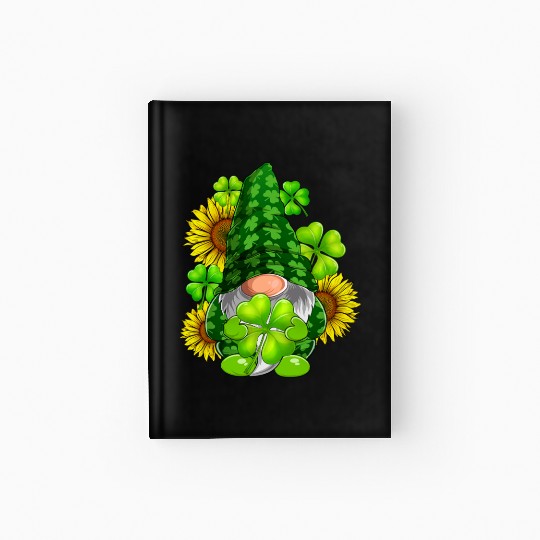 Cute Gnome Sunflower Happy St Patricks Day Hardcover Journal