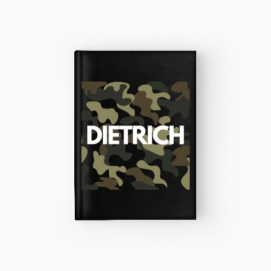 Dietrich Name Hardcover Journal Men Good Quality Camouflage