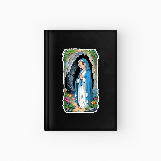 Our Lady of Lourdes St Bernadette Immaculate Mary Hardcover Journal