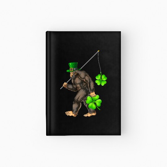 St Patricks Day Bigfoot Sasquatch Irish Hardcover Journal