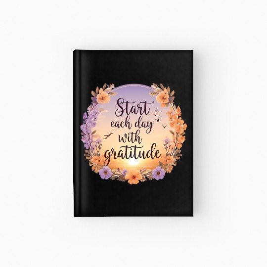 Serene Sunrise with Gratitude Quote and Soft Hardcover Journal