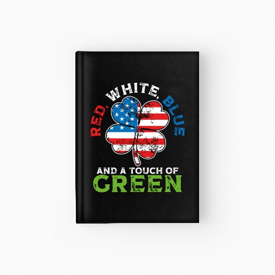 Red White Blue and a Touch of Green Irish USA Hardcover Journal