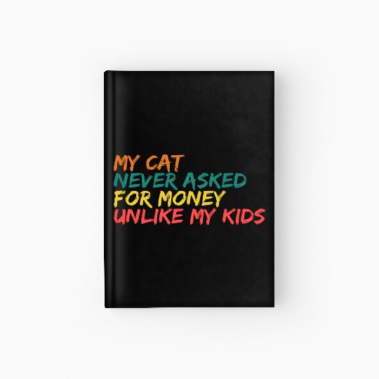 Retro Feline Philosophy Hardcover Journal