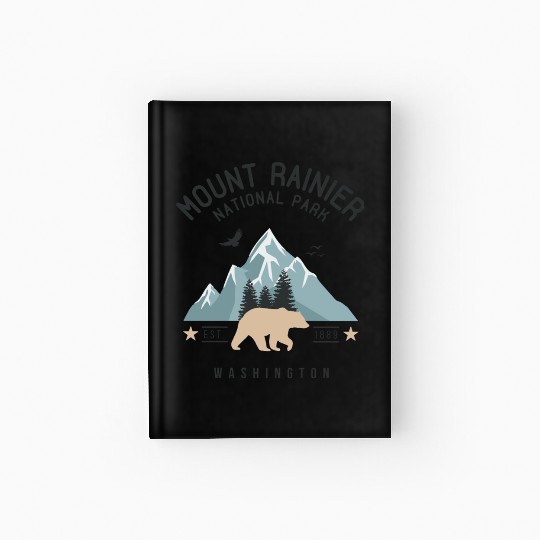 Mount Rainier National Park Est. 1889 Washington Hardcover Journal