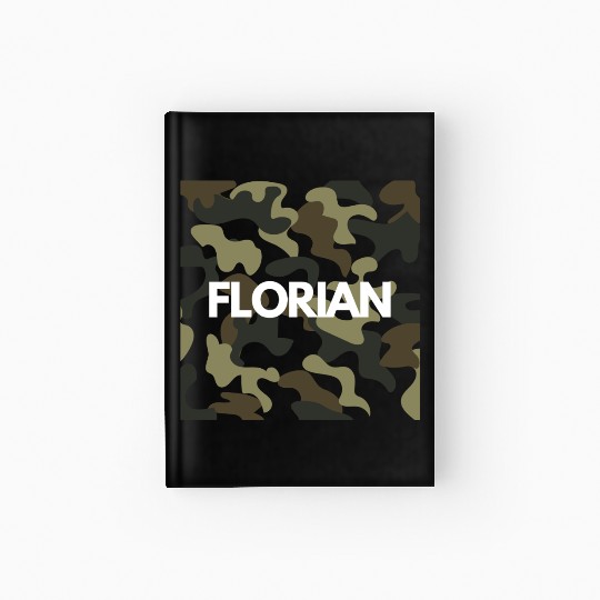 Florian Name Hardcover Journal Men Good Quality Camouflage
