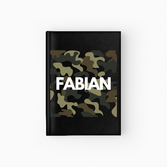 Fabian Name Hardcover Journal Men Good Quality Camouflage