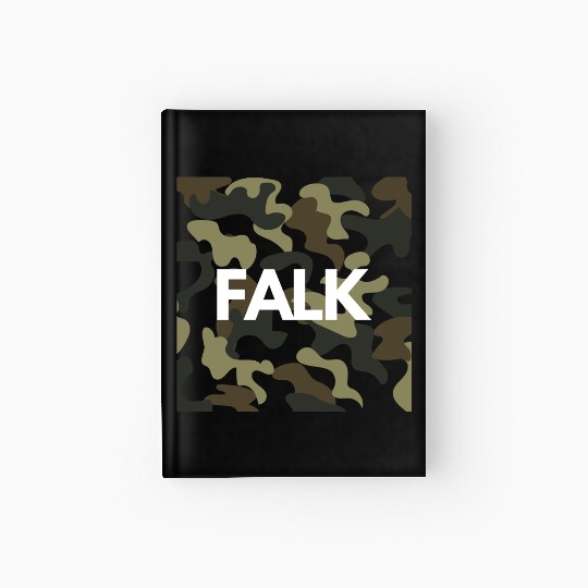 Falk Name Hardcover Journal Men Good Quality Camouflage