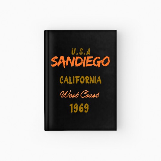 San Diego West Coast California America History Hardcover Journal
