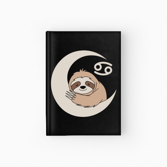 Cancer Zodiac Sloth Embrace the Calmness Hardcover Journal