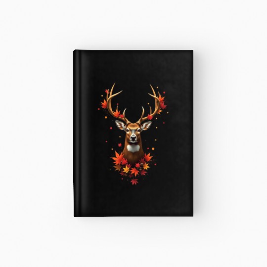 Deer Autumn Art | Colourful Animal Design Hardcover Journal