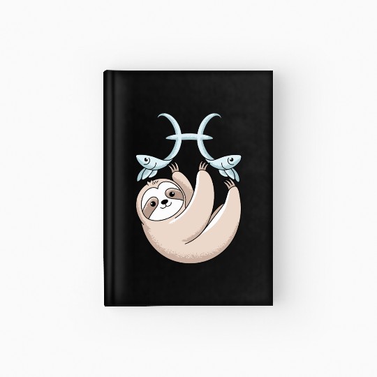 Pisces Zodiac Sloth Embracing Your Cosmic Calm Hardcover Journal