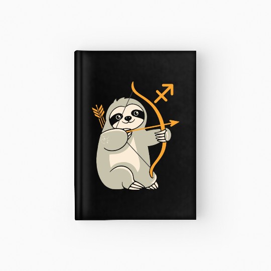 Sagittarius Zodiac Sloth Archer Adventure Hardcover Journal