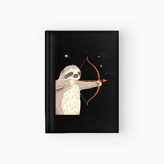 Sagittarius Zodiac Sloth Archer in the Stars Hardcover Journal