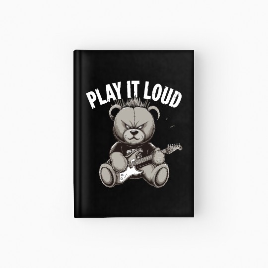 Heavy Metal Bear Play It Loud Vibes for Music Hardcover Journal