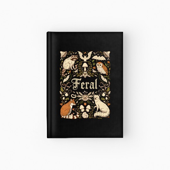 FERAL. Whimsical Forest Illustration Hardcover Journal
